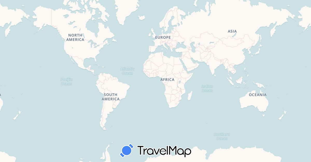 TravelMap itinerary: boat in France, Greece, Italy, Malta (Europe)